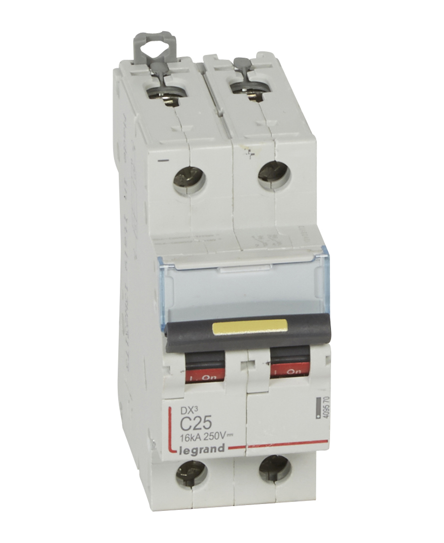 DX3 Автоматический выключатель 2-полюсный 25A 16kA DC (хар-ка C) Legrand, 409570