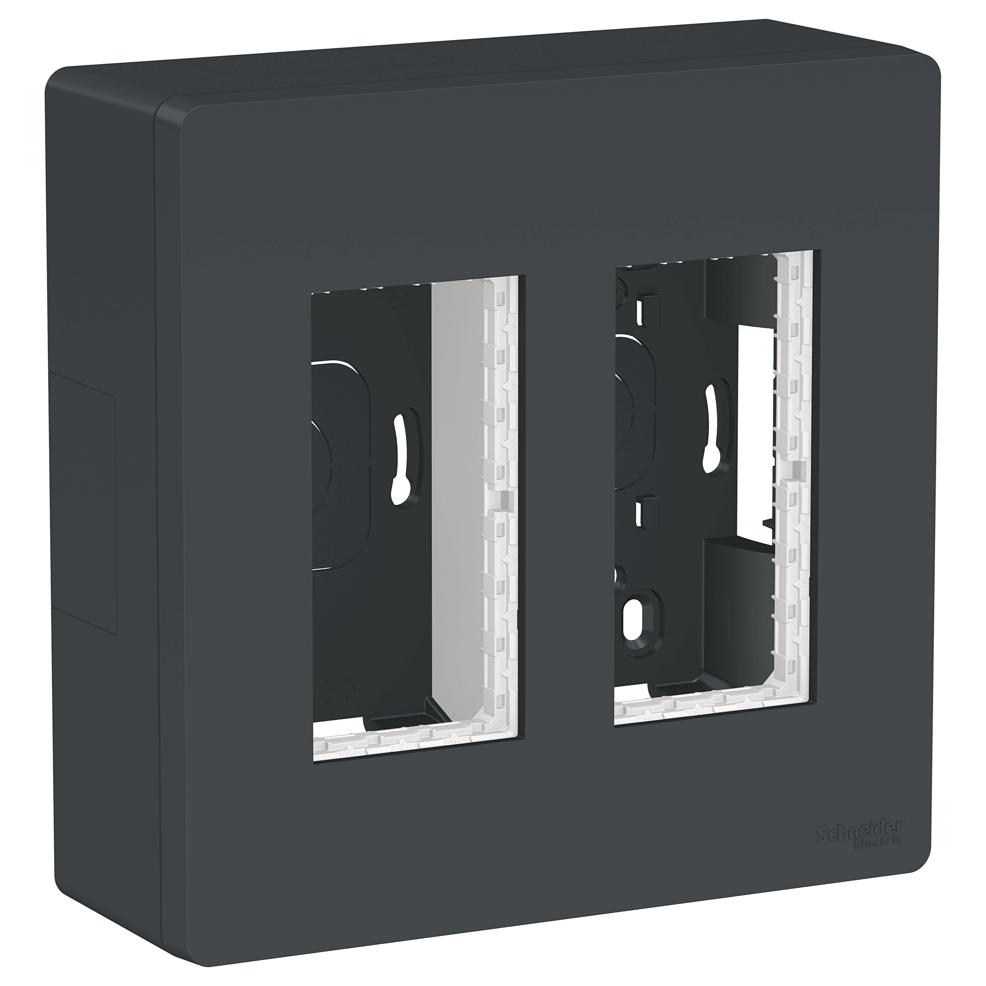 Блок открытой установки 2х2 (антрацит) Unica System+ Schneider Electric, NU122454