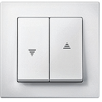 Клавиша двойная для рольставней, sm (полярный белый) Merten Schneider Electric, MTN432419