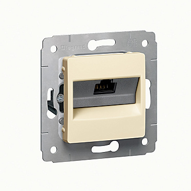 Розетка компьютерная RJ45 UTP кат.5 (сл. кость) Cariva Legrand, 773741