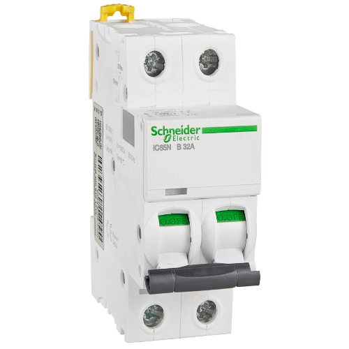 iC65N 2P 32А Автоматический выключатель 2-полюсный, 32А, 6кА (хар-ка B) Schneider Electric, A9F17232