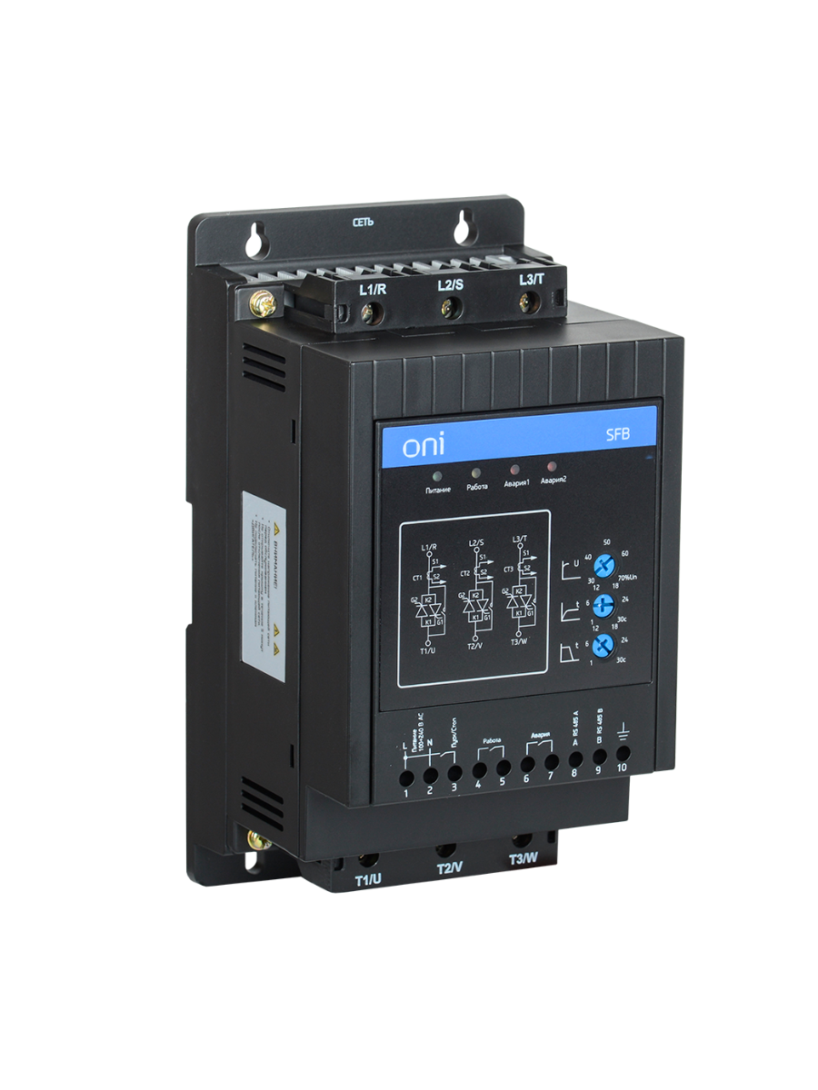 Устройство плавного пуска 3Ф 380В 11кВт 22A Uупр 24В Modbus ONI