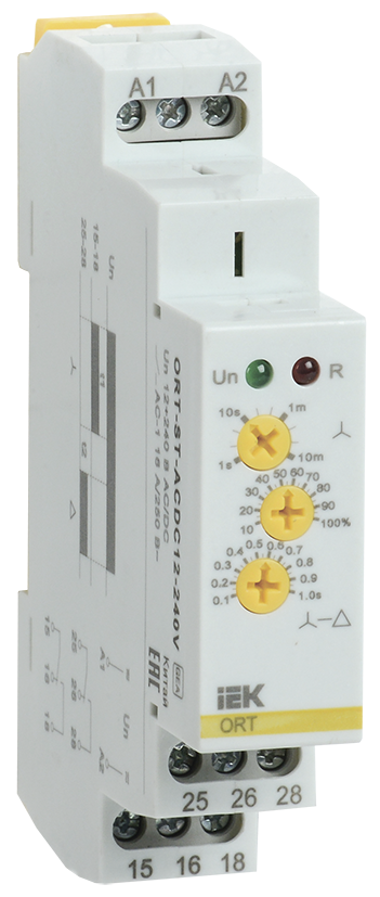 Реле пуска звезда-треугольник ORT, 12-230В AC/DC IEK, ORT-ST-ACDC12-240V