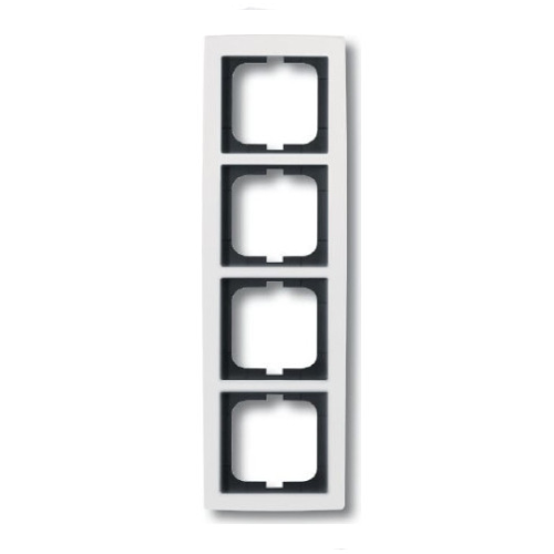 1724-84 Рамка 4 поста solo белый  ABB, 1754-0-4112