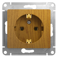 Розетка с заземлением, 16А, механизм (дерево дуб) Glossa Systeme Electric, GSL000543