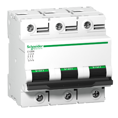 C120N 3P 100A Автоматический выключатель 3-полюсный, 100А, 10кА (хар-ка C) Schneider Electric