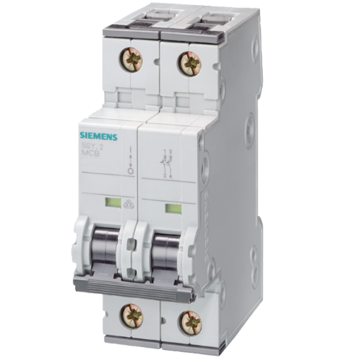 Автоматический выключатель 2-полюсный 6A 10кА (хар-ка C) Siemens, 5SY42067