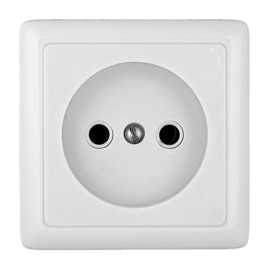 Розетка 2К+З, О/У, с изолирующей пластиной, 10А, 250В (белый) Хит Systeme Electric, RA10-131I-B