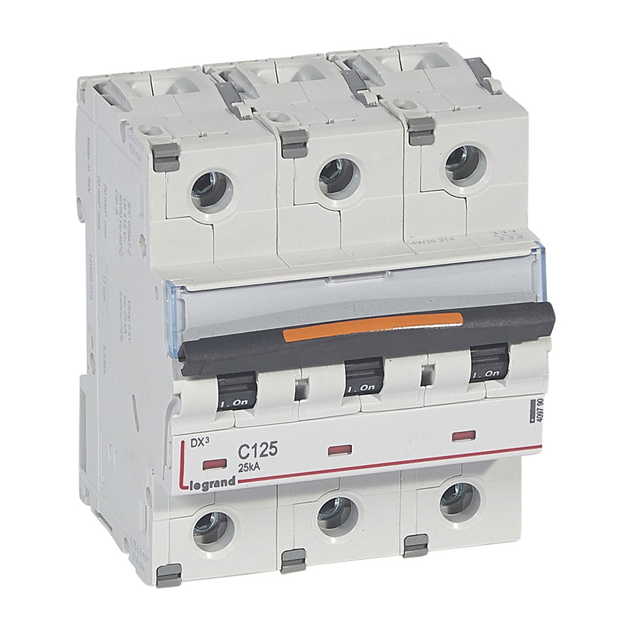 DX3 Автоматический выключатель 3-полюсный 125A 25kA (хар-ка C) Legrand, 409790