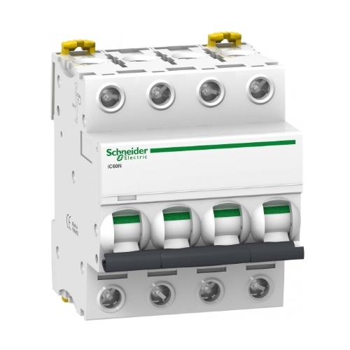 iC60N 4P 63А Автоматический выключатель 4-полюсный, 63А, 6кА (хар-ка C) Schneider Electric
