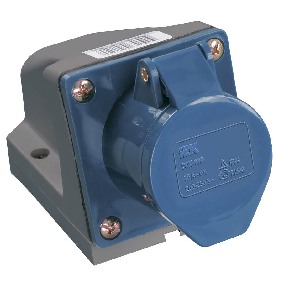 Розетка 123 стационарная 2Р+РЕ 32А 220В IP44 ИЭК ИЭК, PSR11-032-3