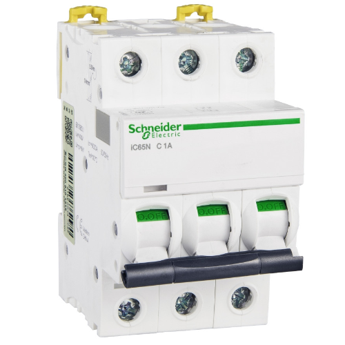 iC65N 3P 3А Автоматический выключатель 3-полюсный, 3А, 6кА (хар-ка C) Schneider Electric