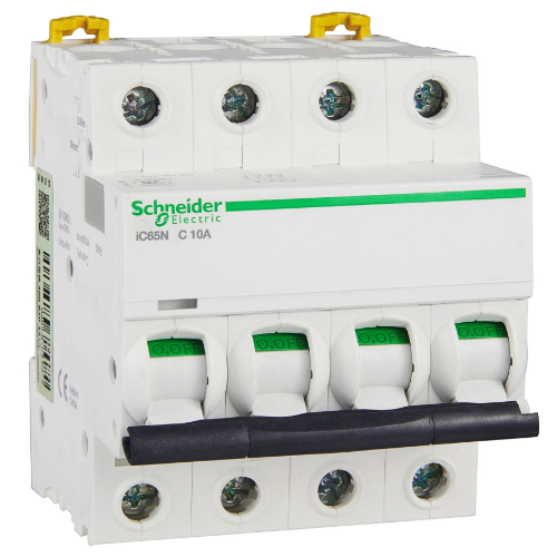 iC65N 4P 10А Автоматический выключатель 4-полюсный, 10А, 6кА (хар-ка C) Schneider Electric