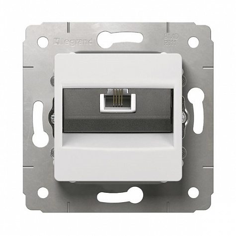 Розетка телефонная RJ11 (белая) Cariva Legrand, 773638