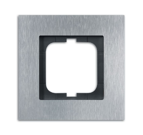 1721-860 Рамка 1-постовая, серия carat, сталь ABB, 2CKA001754A4254