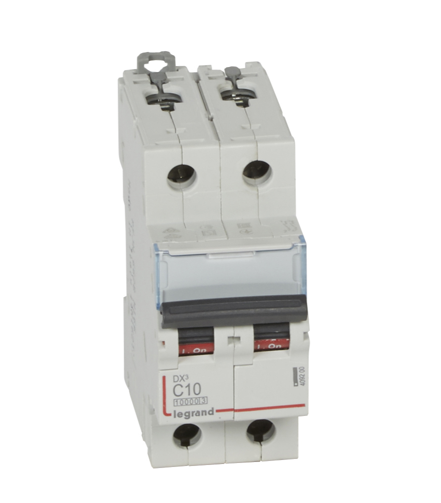 DX3 Автоматический выключатель 2-полюсный 10A 16kA (хар-ка C) Legrand, 409200