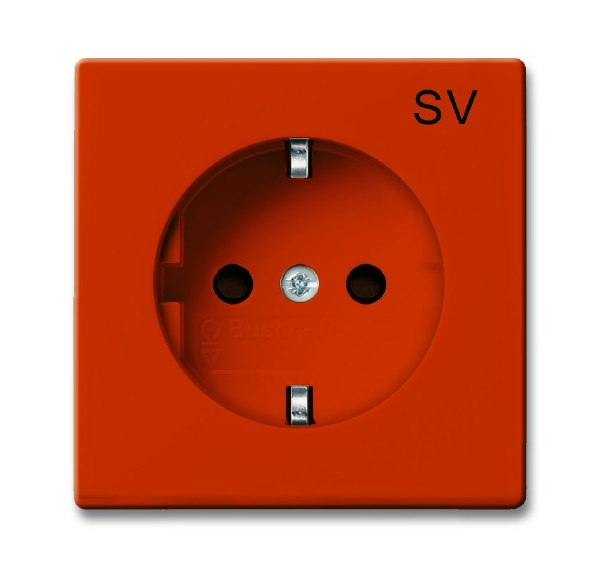 20 EUC-14-92-5 Розетка SCHUKO 16А 250В, с маркировкой SV, серия Basic 55, цвет оранжевый ABB, 2CKA002011A6153