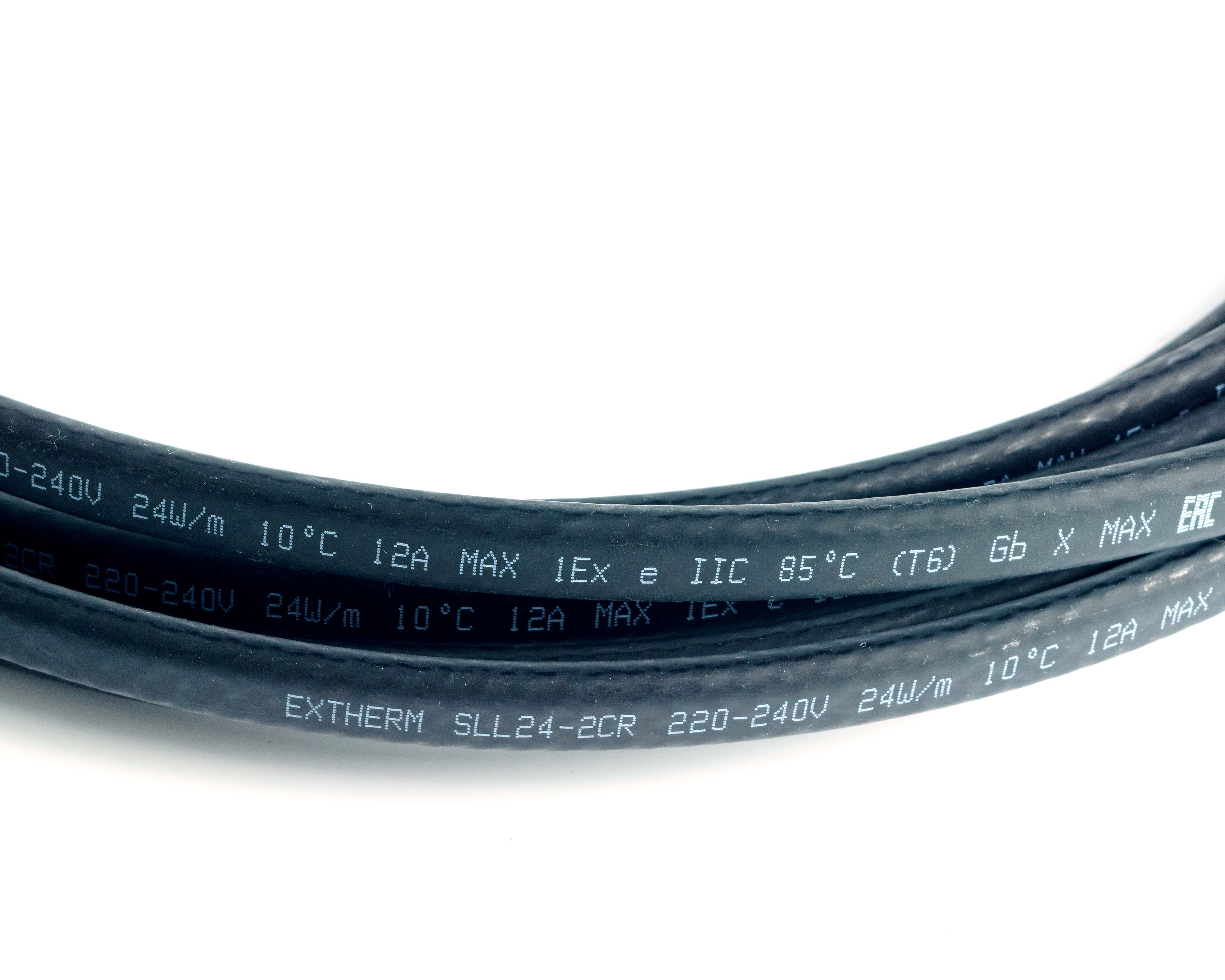 Extherm Extherm SXLL40-2CR Саморегулирующийся нагревательный кабель строительного применения (кровли, трубы) 40 Вт/м, 16AWG, термопласт