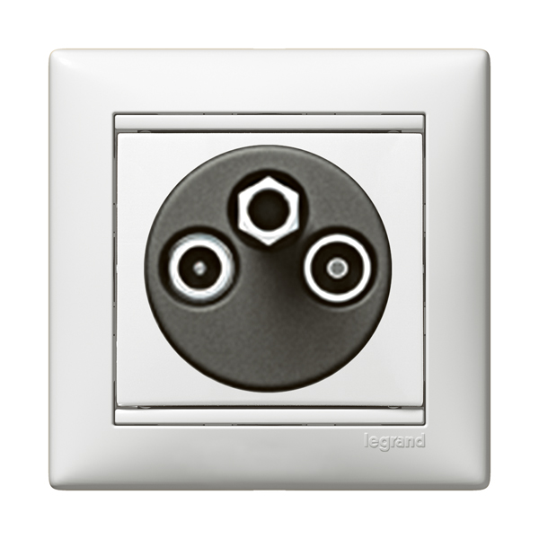 Розетка TV+FM+SAT (подключение-звезда) Valena белый Legrand, 774435