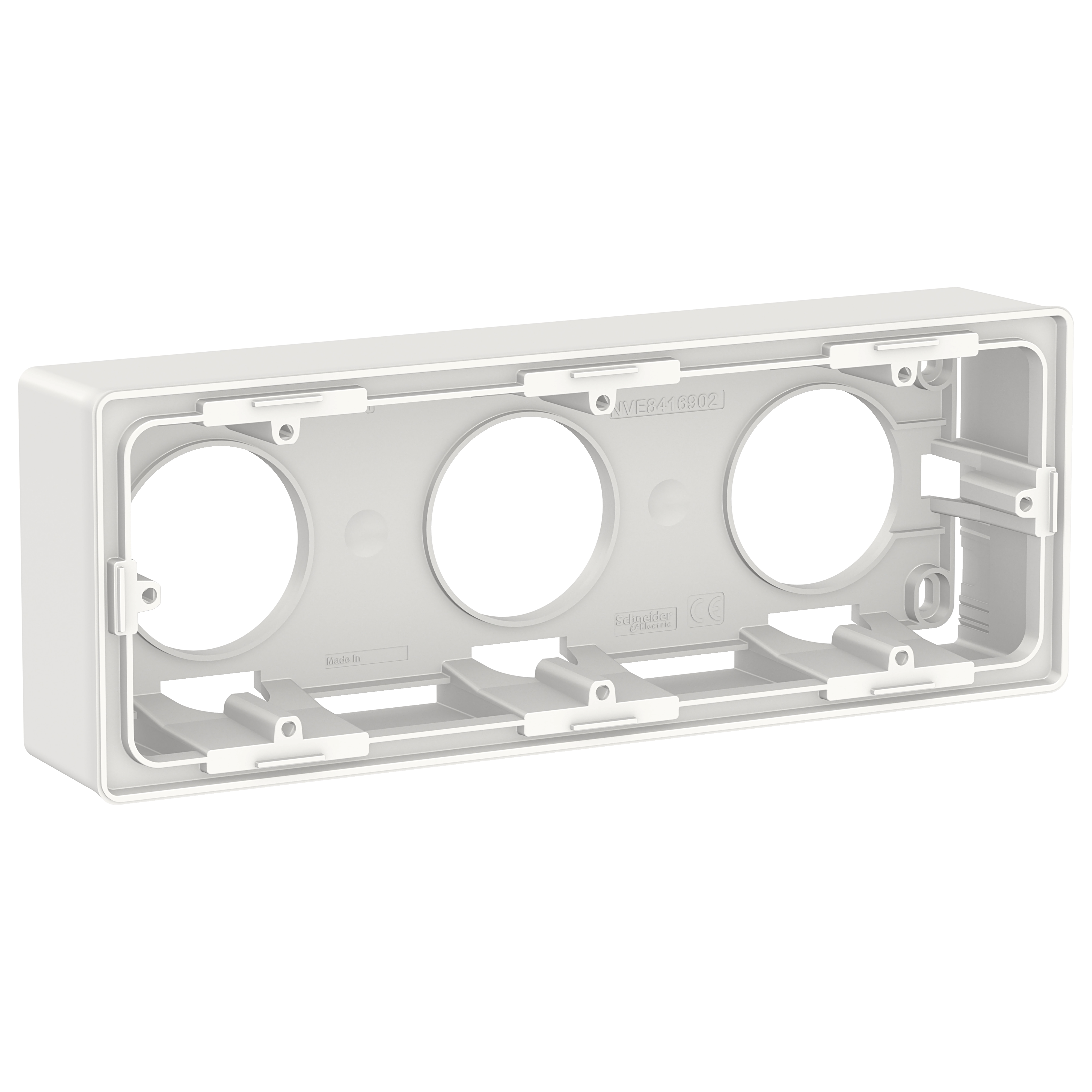 Коробка 3-постовая для открытой установки (белый) Unica New Schneider Electric, NU800618