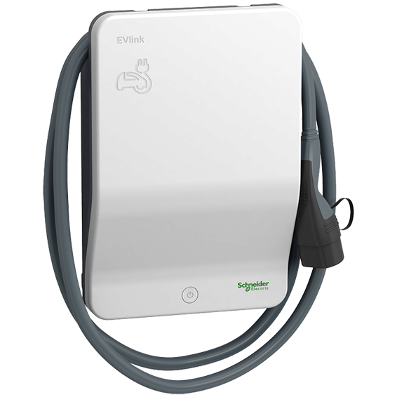 Зарядная станция для электромобилей, с кабелем и авторизацией SMART WALLBOX 22kW КАБЕЛЬ Т2+RFID Schneider Electric, EVB1A22PCRI