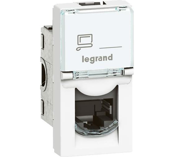 Розетка Mosaic -1М RJ-45 STP кат. 6А  Legrand, 076573