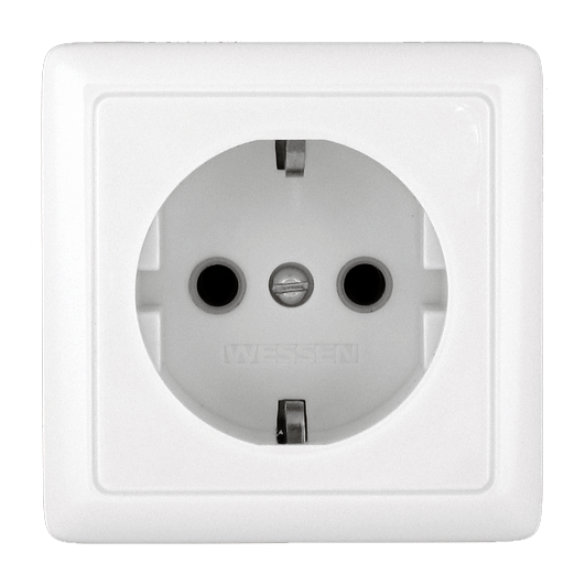 Розетка 2К+З, О/У, 250В, 16А (белый) Хит Systeme Electric, RA16-133-B