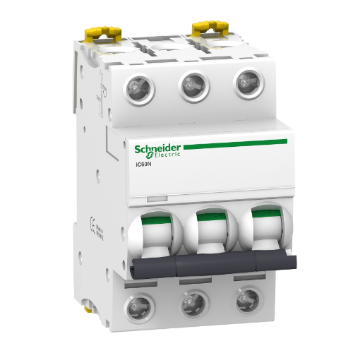 iC60N 3P 10A Автоматический выключатель 3-полюсный, 10А, 6кА (хар-ка D) Schneider Electric, A9F75310