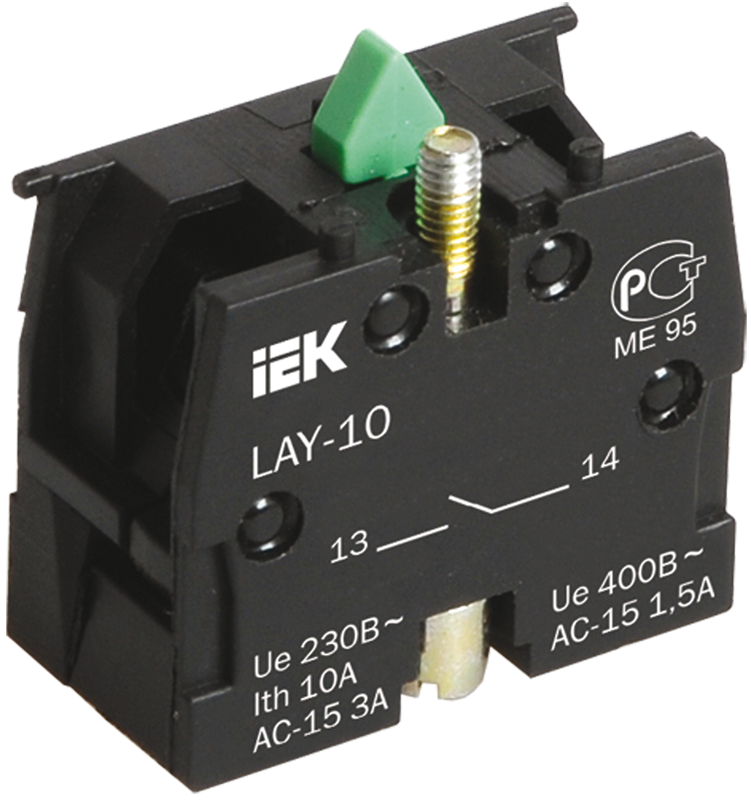 LAY-10 Контактный блок 1НО для светосигнальной арматуры LAY5 ИЭК, BDK21