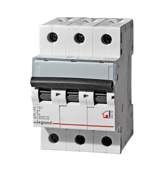 TX3 Автоматический выключатель 3-полюсный, 16А, 6kА (хар-ка B) Legrand, 404000