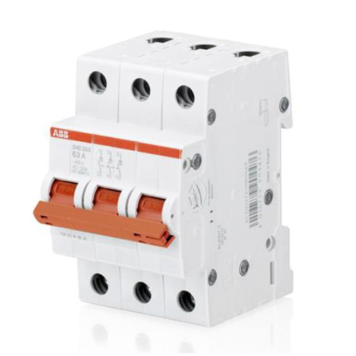 SHD203/40 Рубильник 3-полюсный модульный 40А (красный рычаг) ABB, 2CDD273111R0040