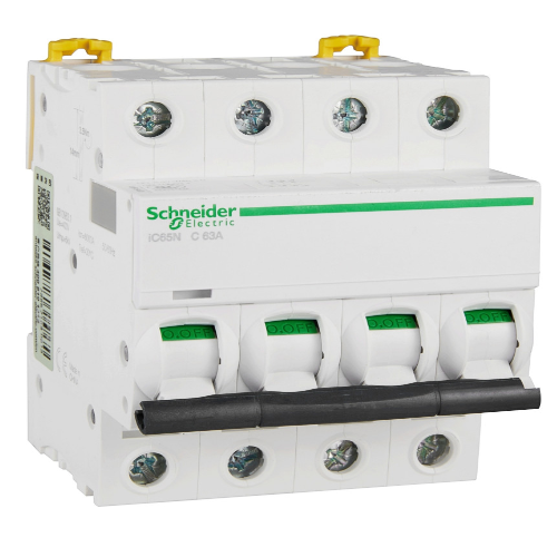 iC65N 4P 63А Автоматический выключатель 4-полюсный, 63А, 6кА (хар-ка C) Schneider Electric, A9F18463