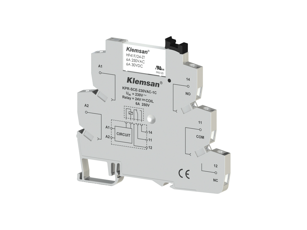 KPR-SCE-230VAC/DC-1C Интерфейсное реле 6A Klemsan, 270850