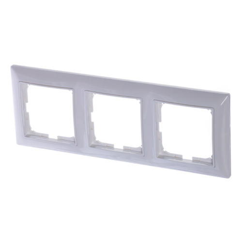 2513-94-507 Рамка 3-постовая с декоративной накладкой (альпийский белый) Basic55 ABB, 2CKA001725A1481