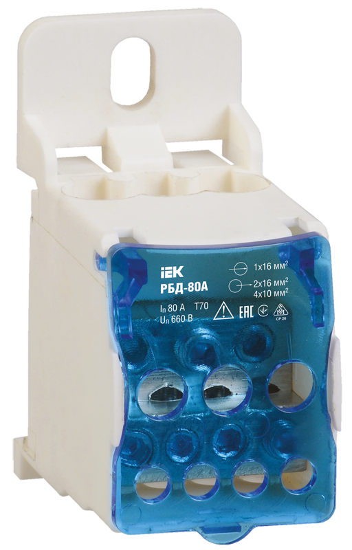 РБД-80 Распределительный блок на DIN-рейку ИЭК, RBD-80