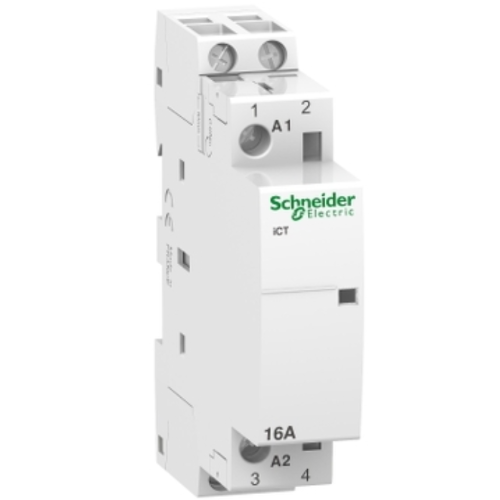 iCT Модульный контактор 16A 2НО 220/240В АС 50ГЦ Schneider Electric, A9C22712