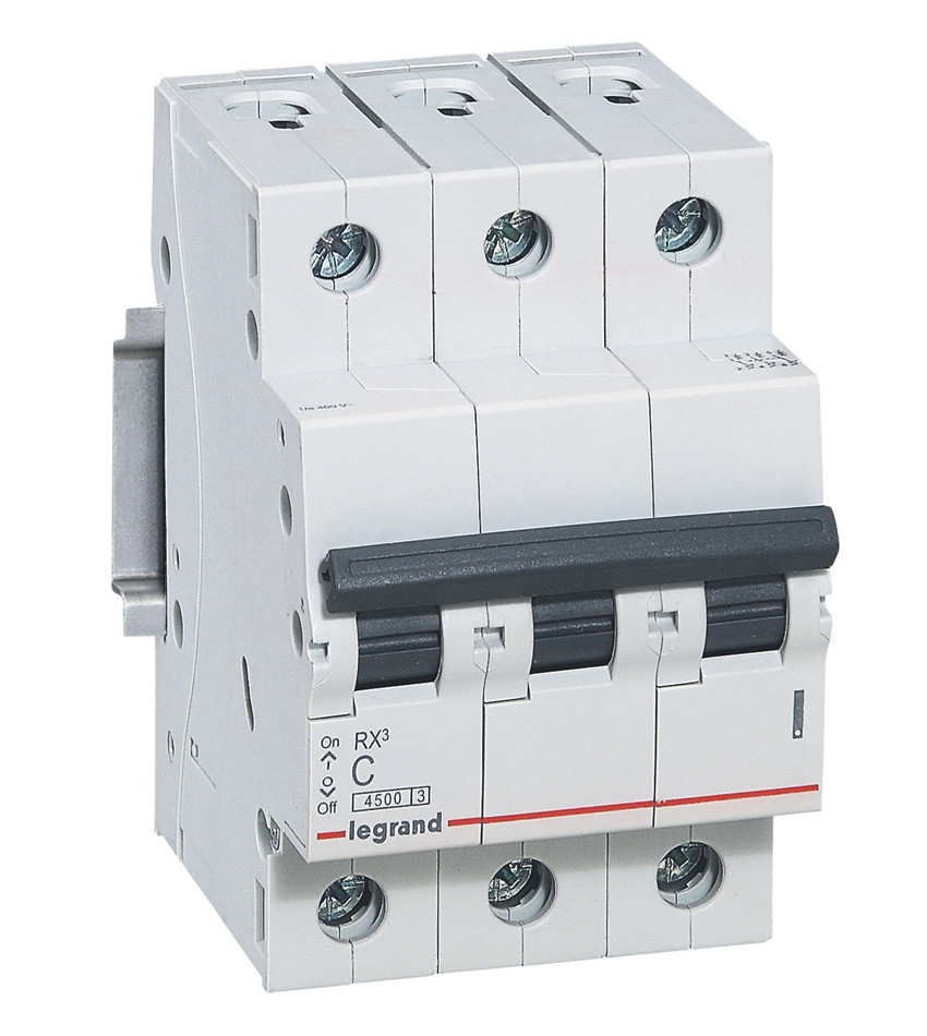 RX3 Автоматический выключатель 3-полюсный 32A 4,5kА (хар-ка С) Legrand, 419711