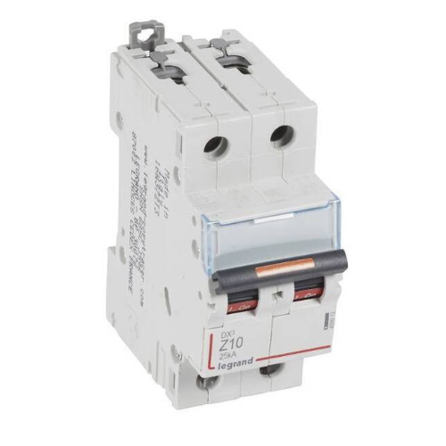 DX3 Автоматический выключатель 2-полюсный, 10А, 25kA (хар-ка Z) Legrand, 409912
