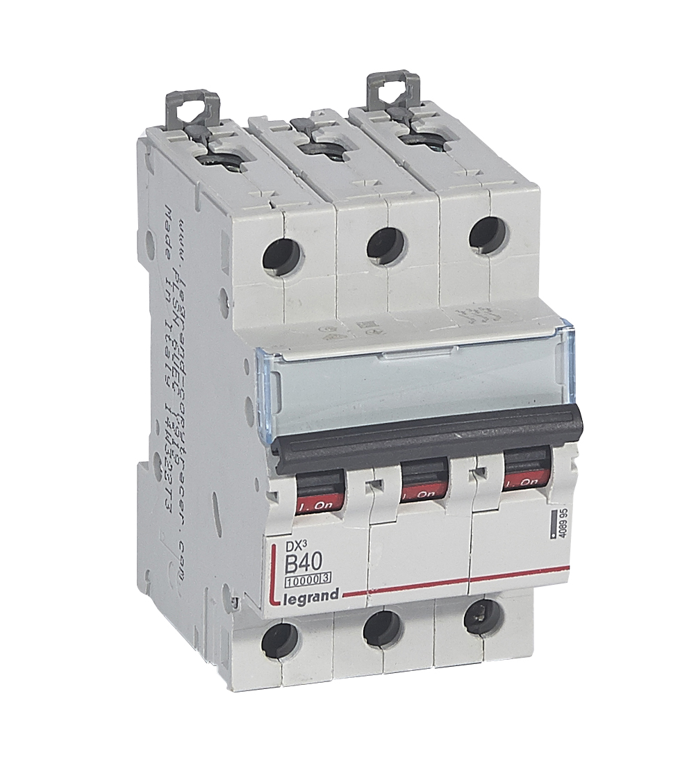 DX3 Автоматический выключатель 3-полюсный B40A 16kA (хар-ка B) Legrand, 408995