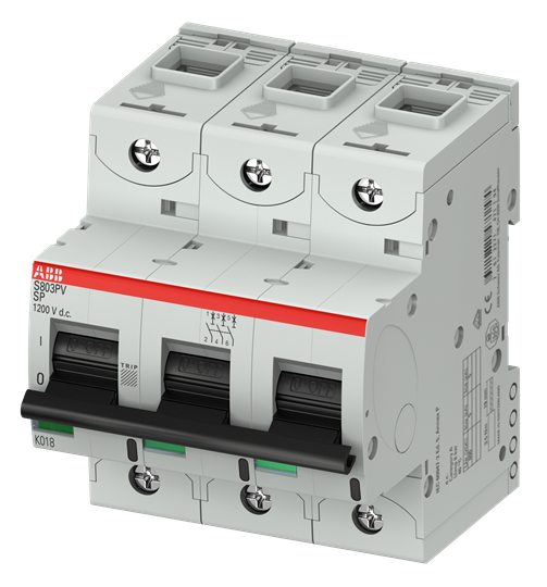 S803PV-SP8 Автоматический выключатель 3-полюсный, 8А, 5kA (хар-ка SP) ABB, 2CCF019646R0001