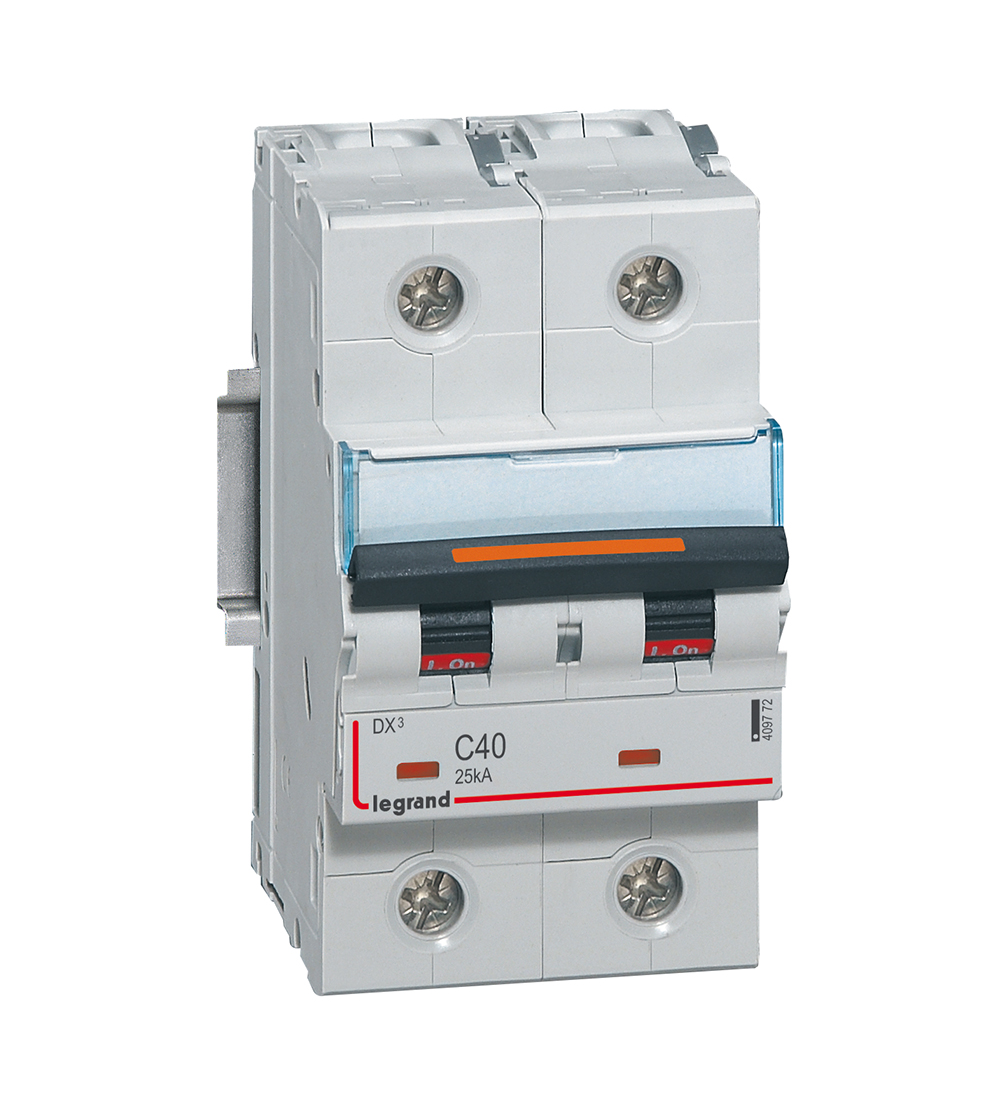 DX3 Автоматический выключатель 2-полюсный 40A 25kA (хар-ка C) Legrand, 409772