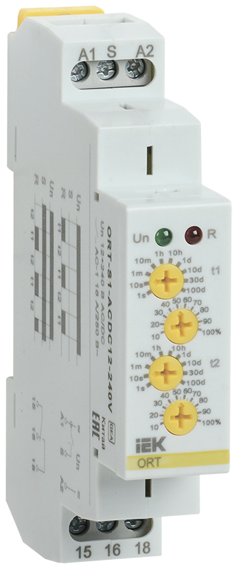 Реле циклическое ORT, 1 контакт 12-240В AC/DC IEK, ORT-S1-ACDC12-240V