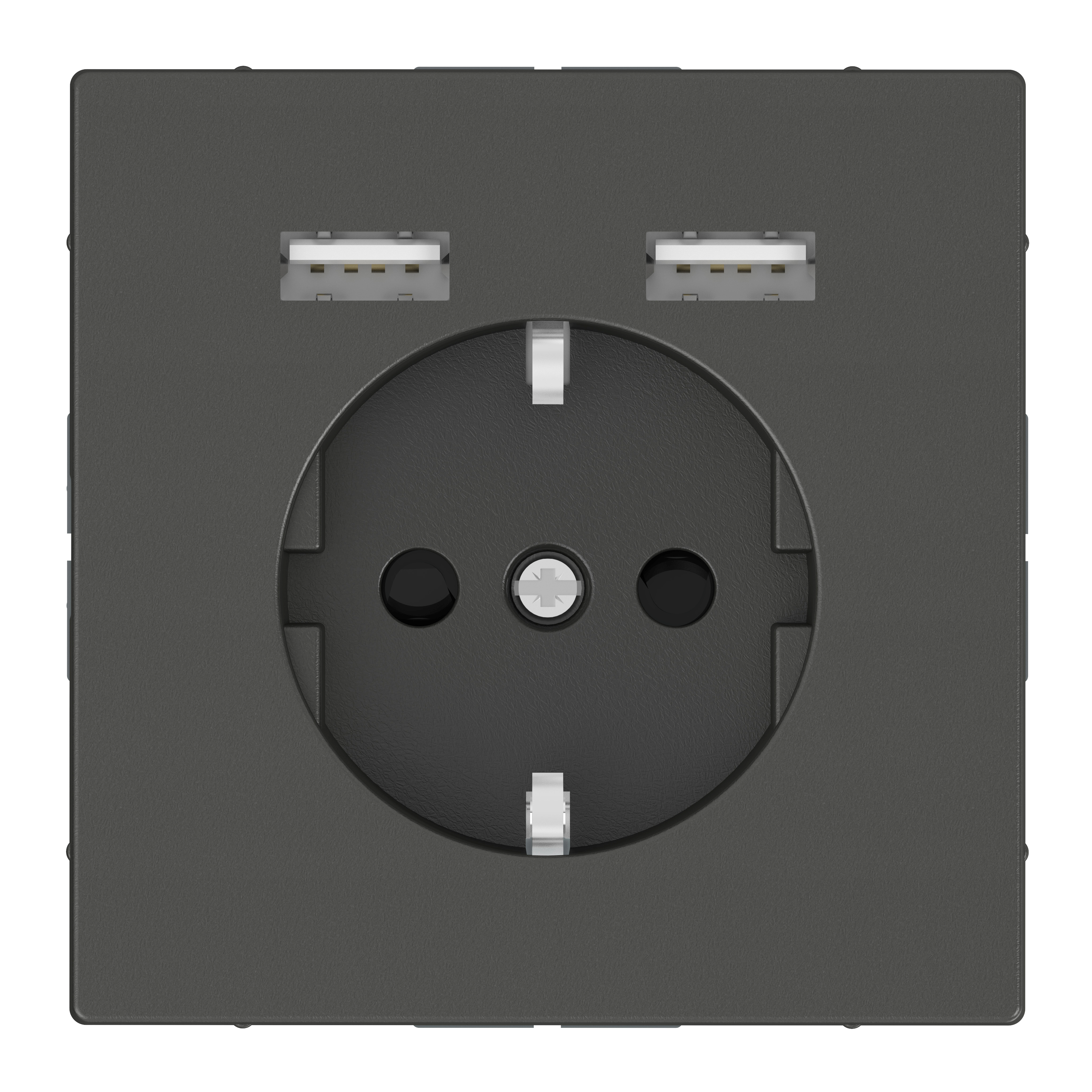 Розетка SCHUKO с 2 USB c зарядным устройством 2,4A (антрацит) Merten D-Life Schneider Electric