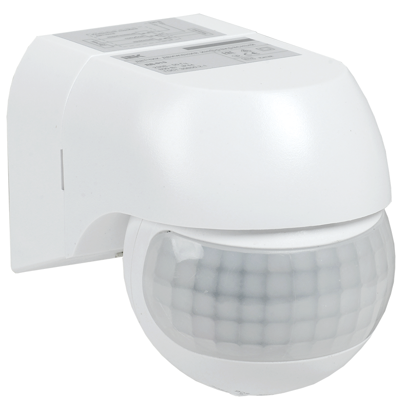 ДД 015 Датчик движения белый 800Вт 180гр 12м IP44 IEK, LDD10-015-800-001