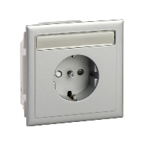 Cyb-ps-розетка один.шторки+окно металлик Schneider Electric, 5975002