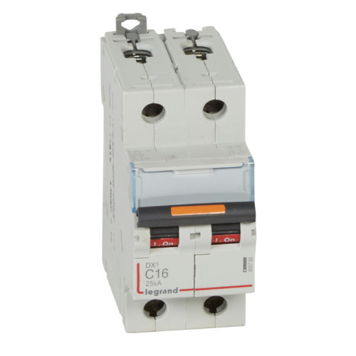 DX3 Автоматический выключатель 2-полюсный, 16А, 25kA (хар-ка C) Legrand, 409768