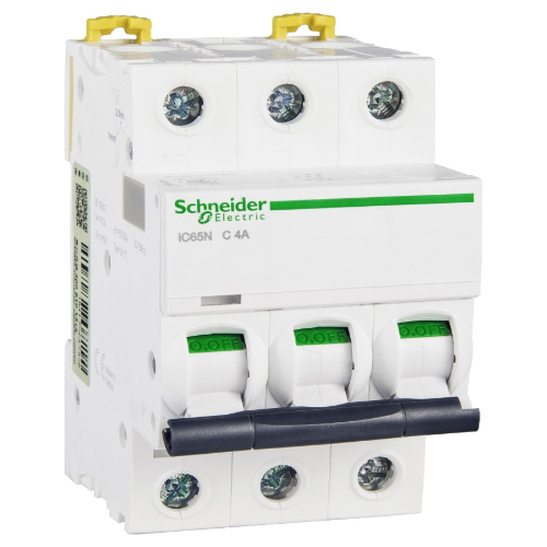 iC65N 3P 4А Автоматический выключатель 3-полюсный, 4А, 6кА (хар-ка C) Schneider Electric