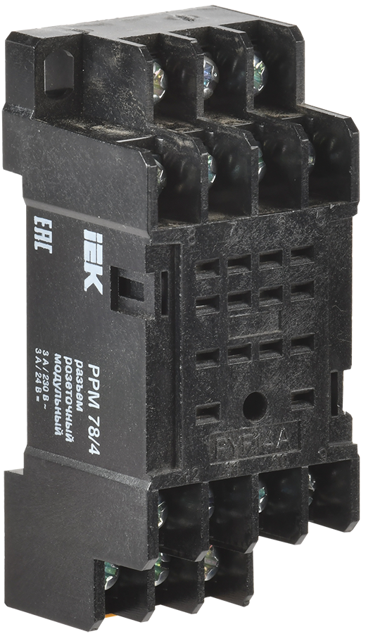 РРМ78/4(PYF14A)  Разъем для РЭК78/4(MY4) модульный ИЭК, RRP20D-RRM-4
