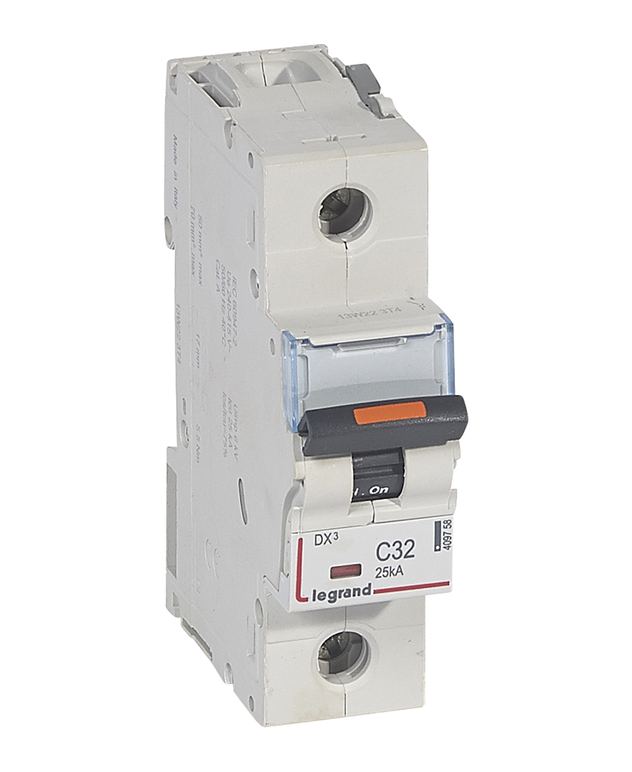 DX3 Автоматический выключатель 1-полюсный 32A 25kA (хар-ка C) Legrand, 409758