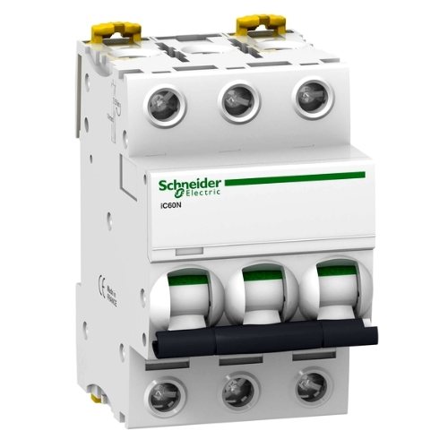 iC60N 3P 25А Автоматический выключатель 3-полюсный, 25А, 6кА (хар-ка D) Schneider Electric, A9F75325